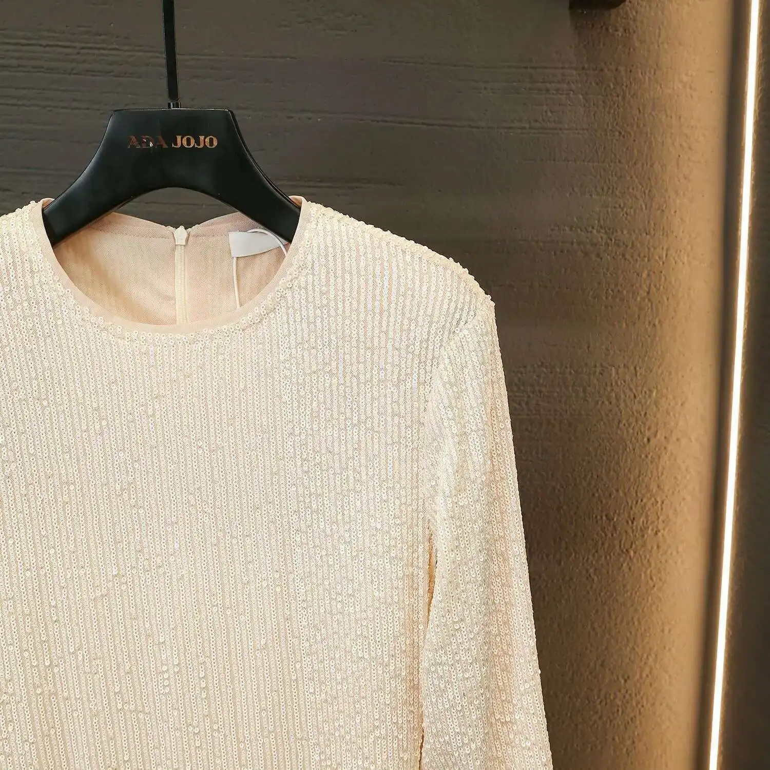 Luxury Women's Sequins Long Dresses Fur Full Sleeve Elegant Prom Evening Party Dresses White Fashion 2025 Spring Autumn Vestidos