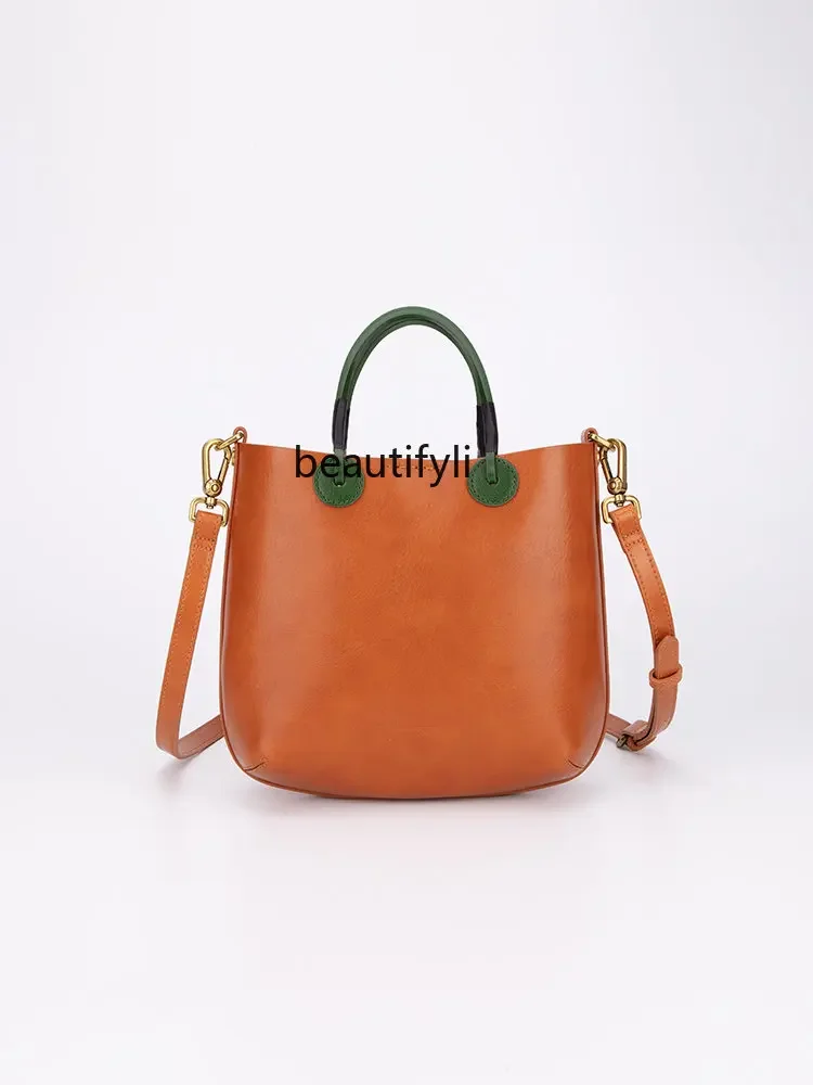 zq Bag Women's Handbag Shoulder Bag Retro High Sense Special-Interest Design