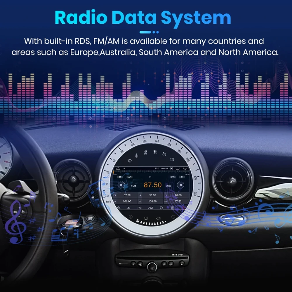 Android 9” car radio with carplay GPS Navigation + HD reverse camera for BMW Mini Countryman R60 Cooper ALL4 Cooper D Cooper SD