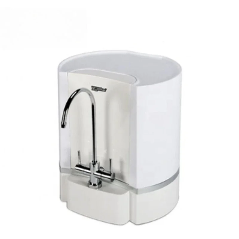 Double faucet alkaline hydrogen water filtration system desktop water dispenser