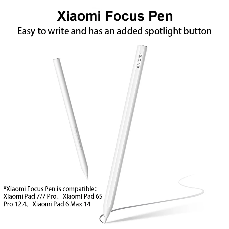 Xiaomi Focus Stylus Pen for Xiaomi Mi Pad 6 Max 14,Mi Pad 6s Pro 12.4 Tablet 8192 Levels Pressure Sensitivity Touch Smart Pencil