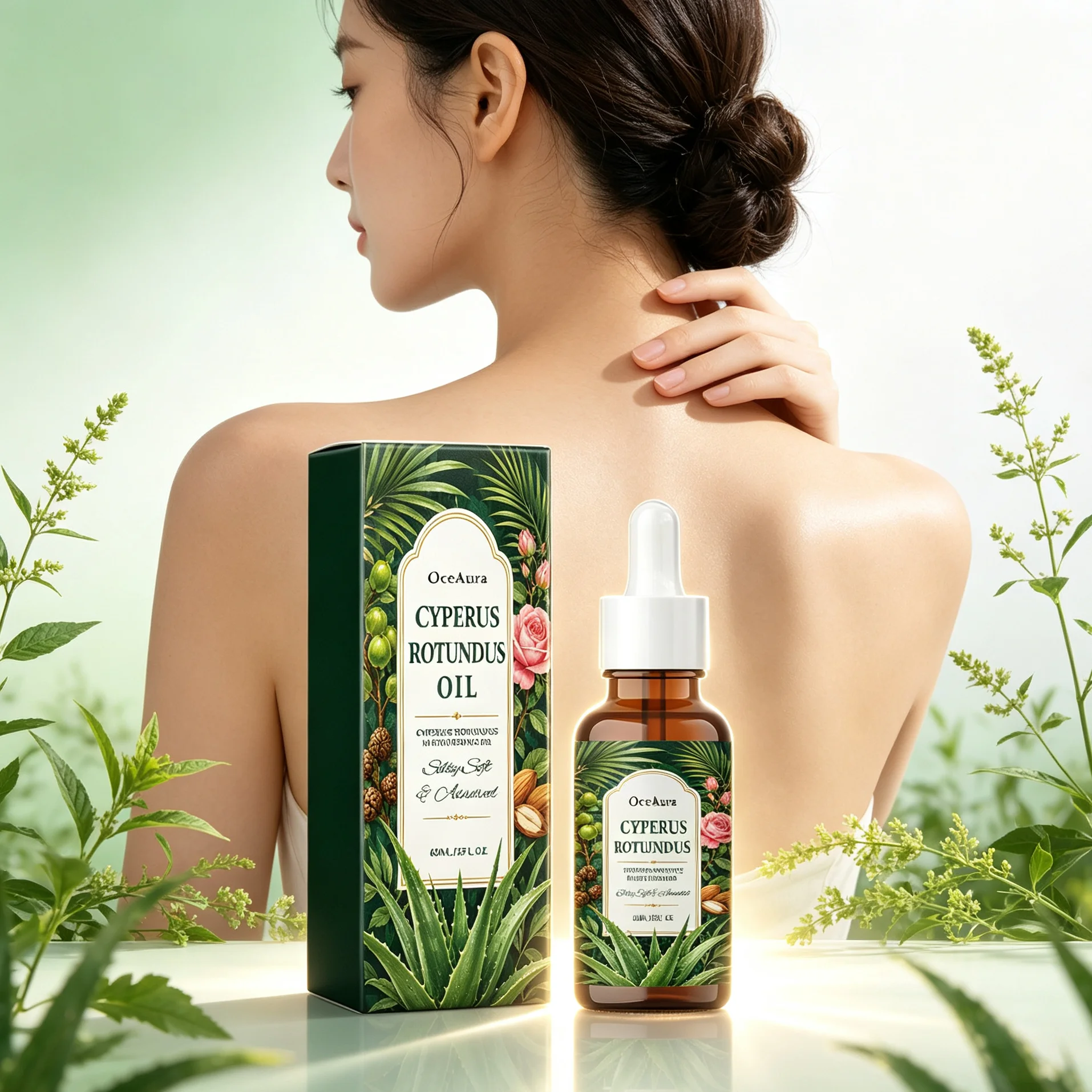 Organic Cyperus Rotundus Hair Inhibiting Oil Reduce Thick Body Hair Restrain Hair Growth After Shave Wax Hair Removal Serum