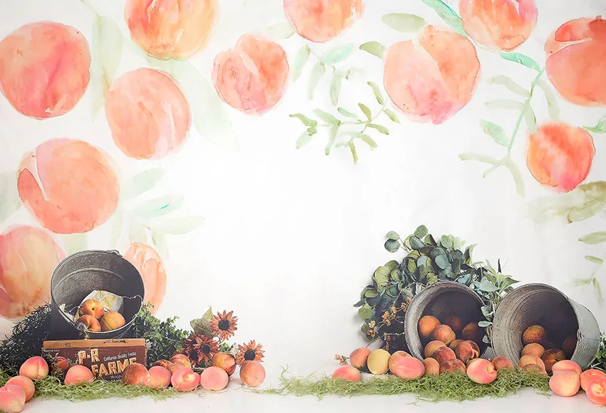 Mehofond-Fondo de fotografía para estudio fotográfico, decoración de pastel de fiesta de cumpleaños De niña pequeña, melocotón dulce, rosa, Verano