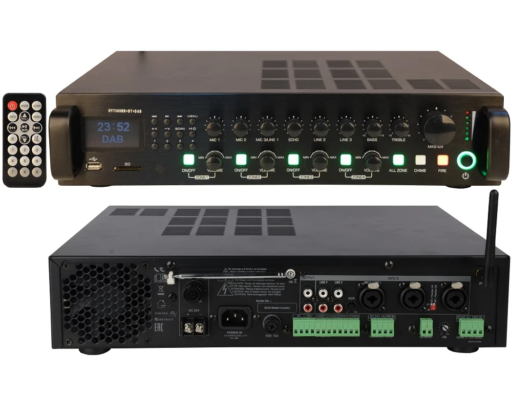 HY7240MB+DAB 240W USB SD BT Bluetoth DAB Rack Public Address PA Amplifier