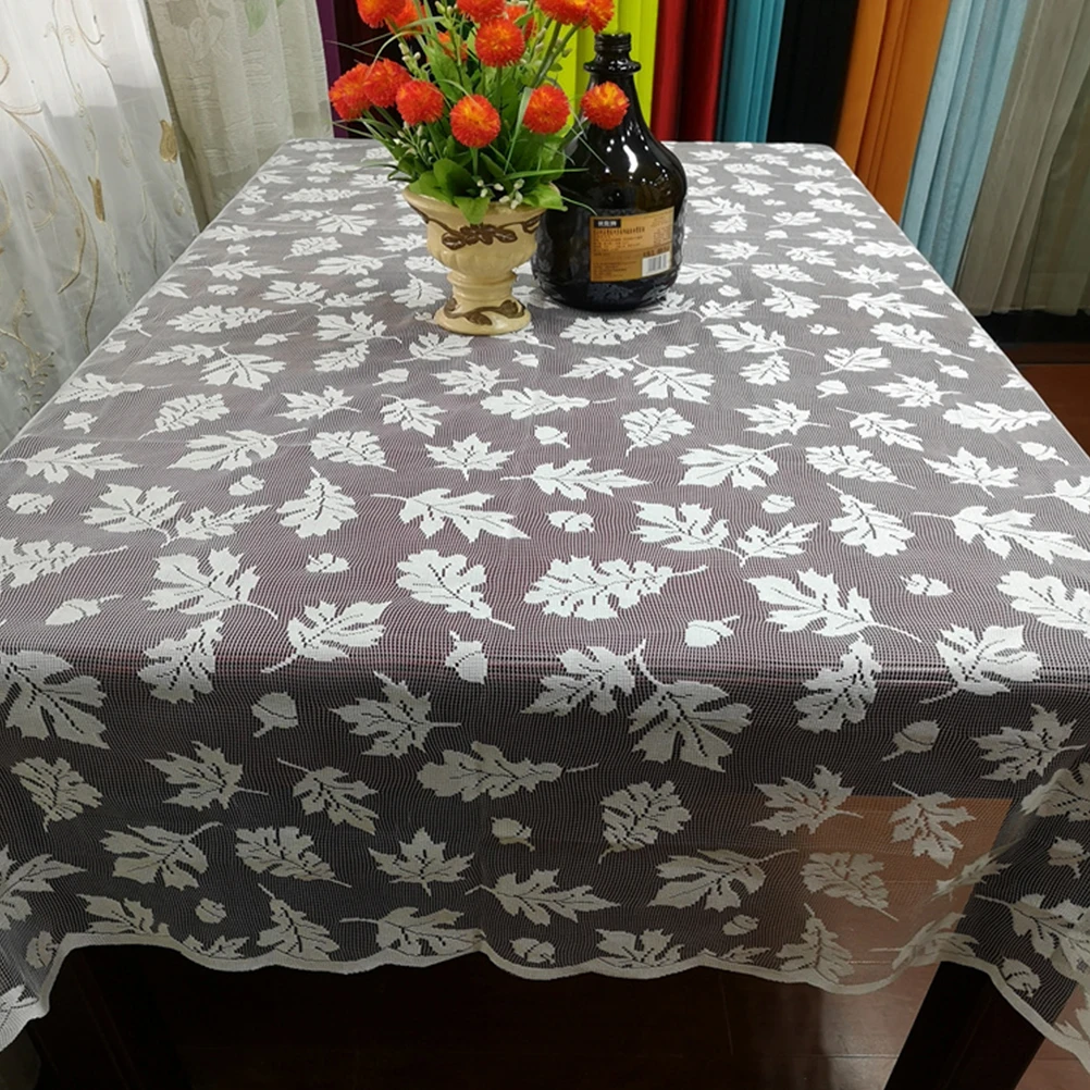 

Maple Leaf Tablecloth Rectangular Lace Table Runner Autumn Decoration Table Cover Stain Resistant Skin Friendly For