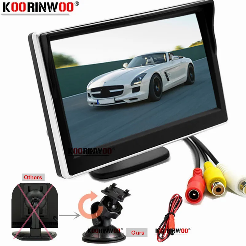 

Android Auto 5" LCD HD Monitor Sucker Car Accessories Vechile Electronic Parking Devices Portable Play Screen For Rear Camera