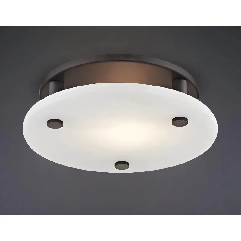 The latest design pure copper minimalist modern LED glass ceiling round suitable for rooms, corridors, garages and study