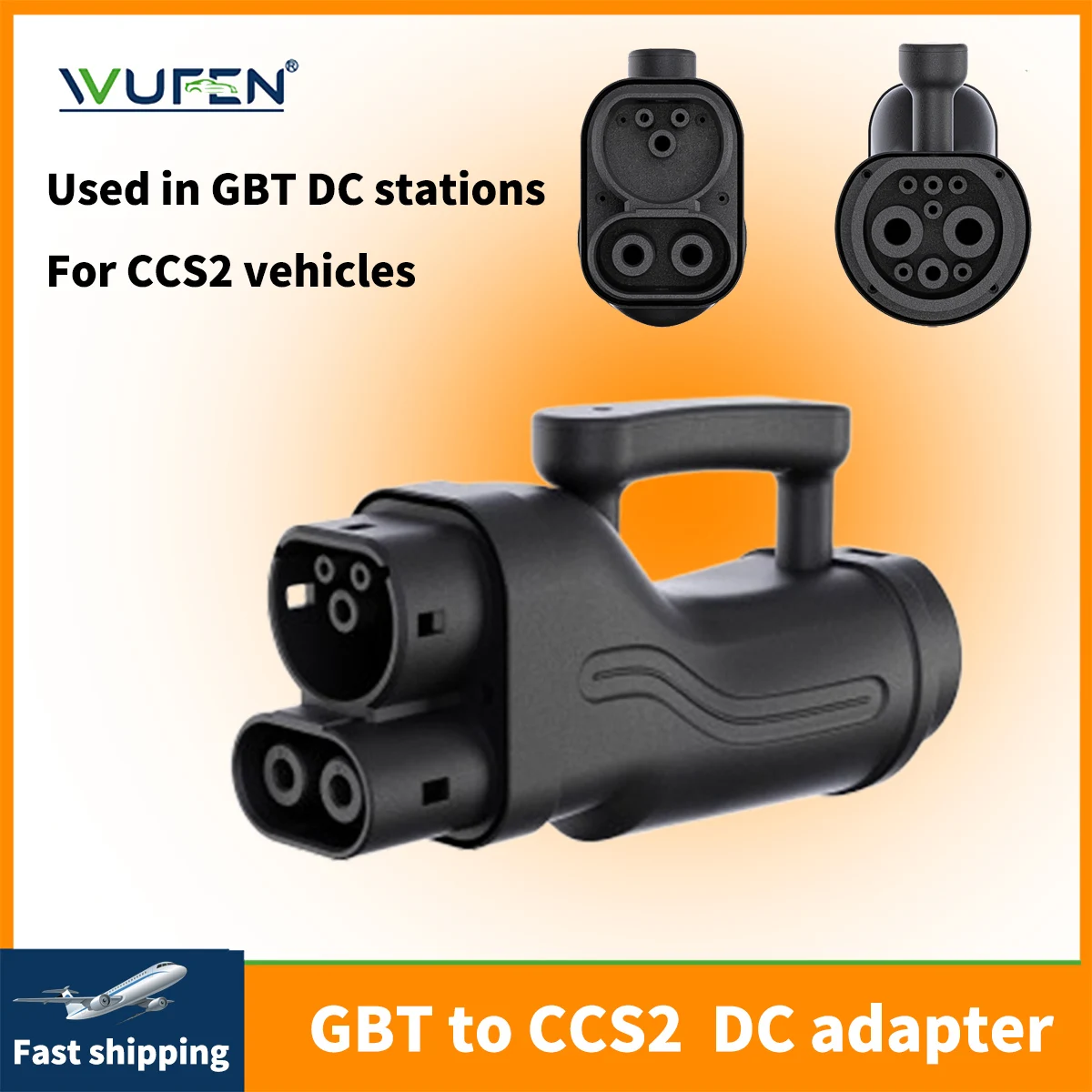 

WUFEN 250A GBT DC зарядная станция к разъему автомобильного адаптера CCS2 DC 250 кВт MAX gbt к ccs2 адаптер быстрого зарядного устройства для автомобиля Tesla EU