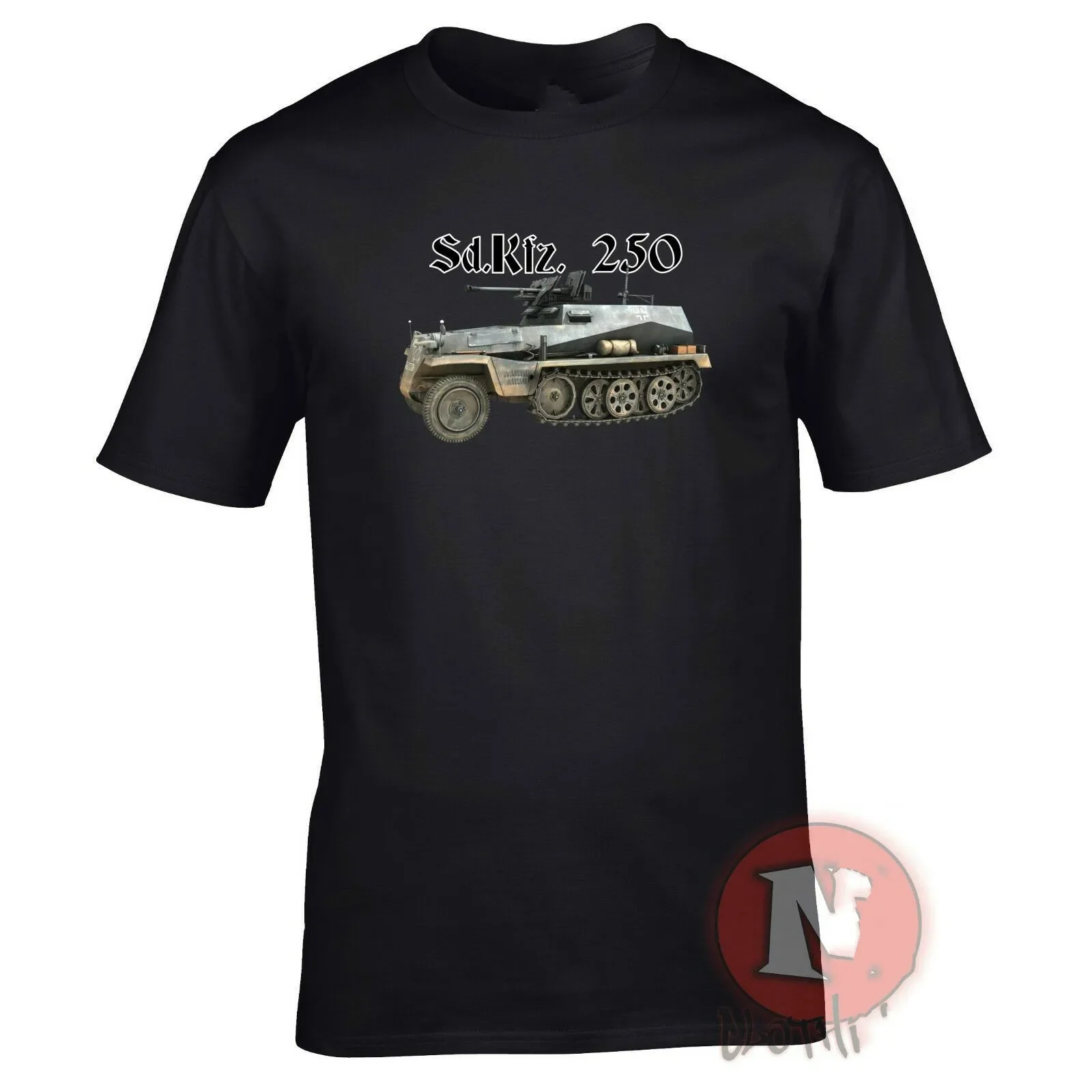 Sd Kfz 250 German Halftrack WW2 Military Armour T-Shirt Summer Cotton Short Sleeve O-Neck Men's T Shirt New S-3XL