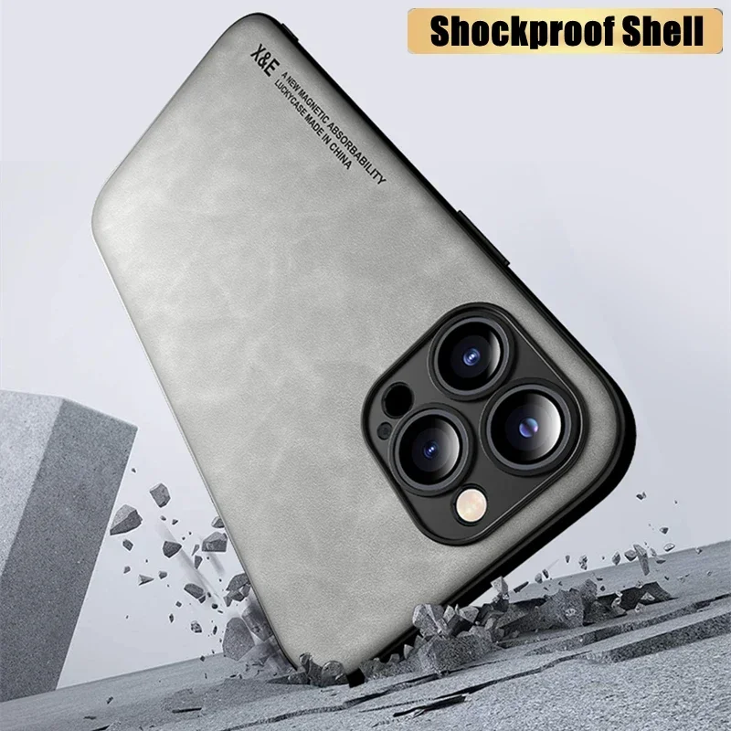 Magnet Case For Apple iPhone 11 12 13 14 15 16 17 Pro Max 16e 17e Mini XR XS Max X 8 7 Plus SE SE3 Shockproof Cover Case Funda