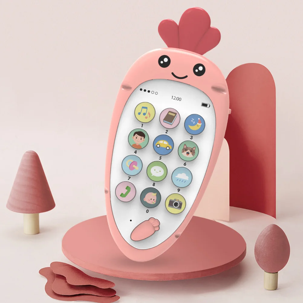 1Set Vroege Onderwijs Telefoon Tweetalig Slim Interactief Mobiel Leerapparaat voor Baby's Zachte Muziek Rustgevende Reactietraining