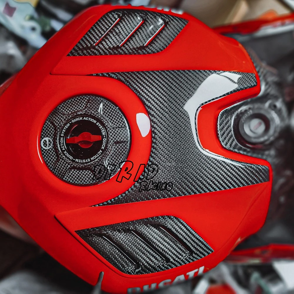 New For DUCATI Streetfighter V2 V4 1199 1299 899 959 Panigale S R Carbon Fiber Fuel Tank Cap Quick Release Keyless Oil Gas Cover