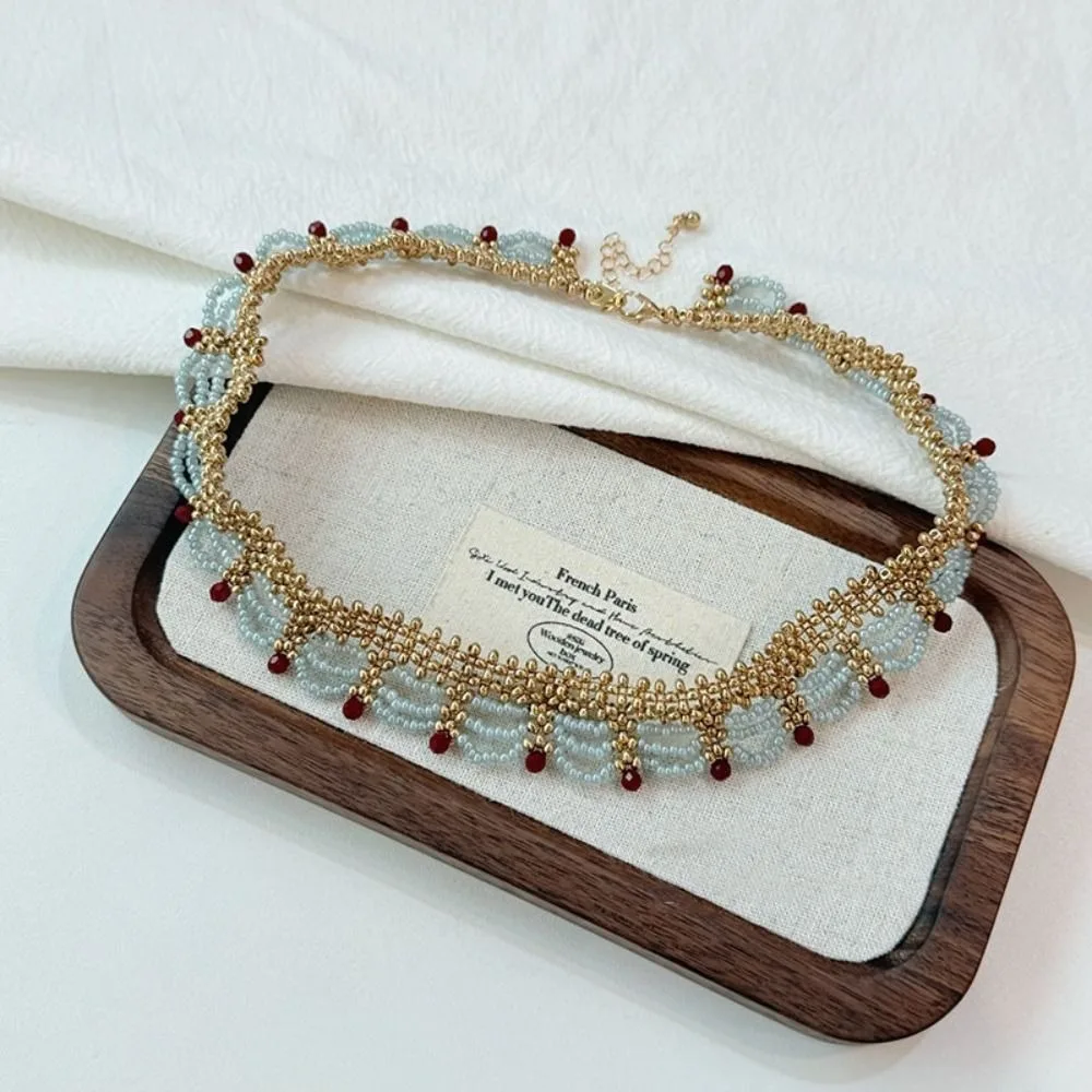 

Tang Ming Song Dynasty Beads Necklace Ethnic Style Horse-face Skirt Accessories Horse Face Skirt Necklace Hanfu Accessories