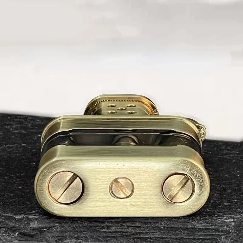 Men\'s Transparent Visible Oil Storage Lighter, Retro, Windproof, Old-fashioned, Grinding Wheel, Smoking Gift, Original, 2024