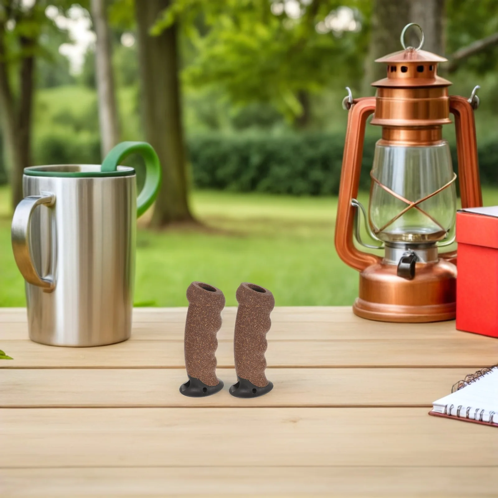 

2pcs Cork Portable Stick Handle For Trekking Ski Poles Durable Hiking Rod Handle Universal Adapter Outdoor Camping Tool