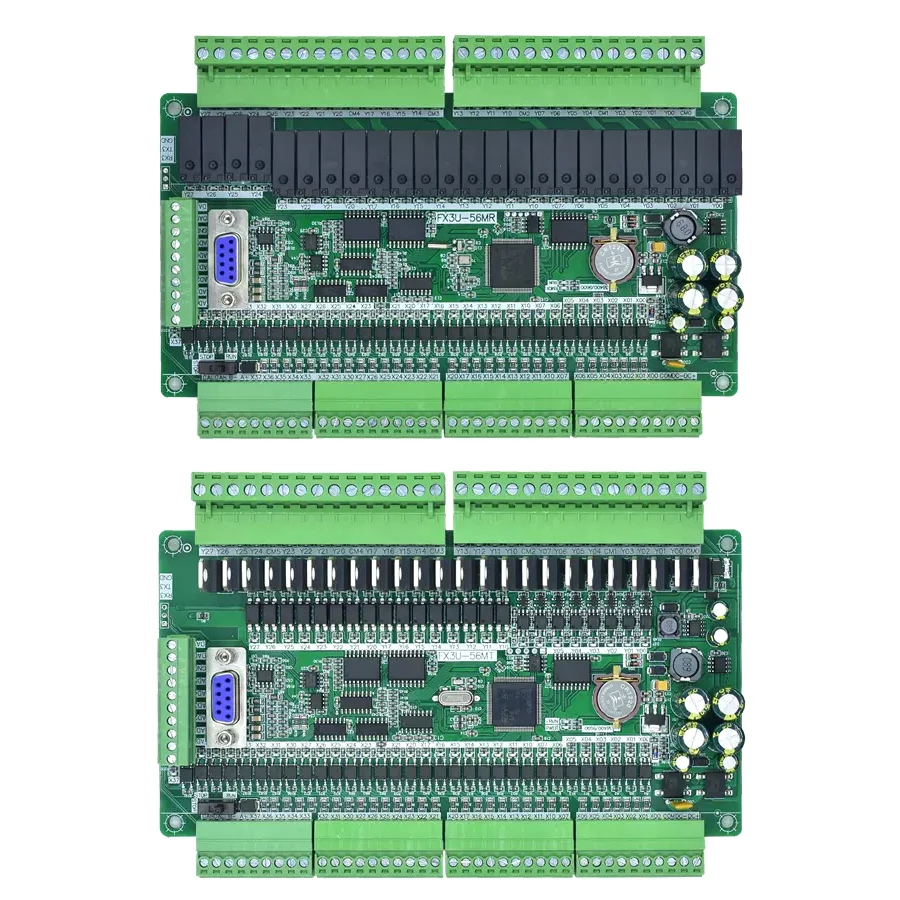 PLC Programmable controller FX3U-56MR/MT-6AD2DA with shell PLC industrial board high speed counting pulse PLC multi-function