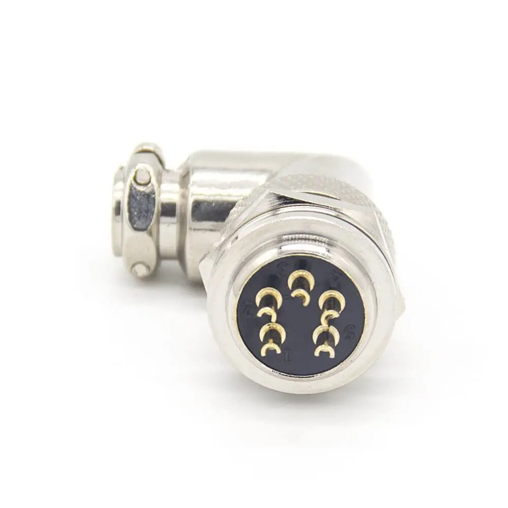 gx 16 aviation connector 5 pin angled metal female cable plug male receptacle