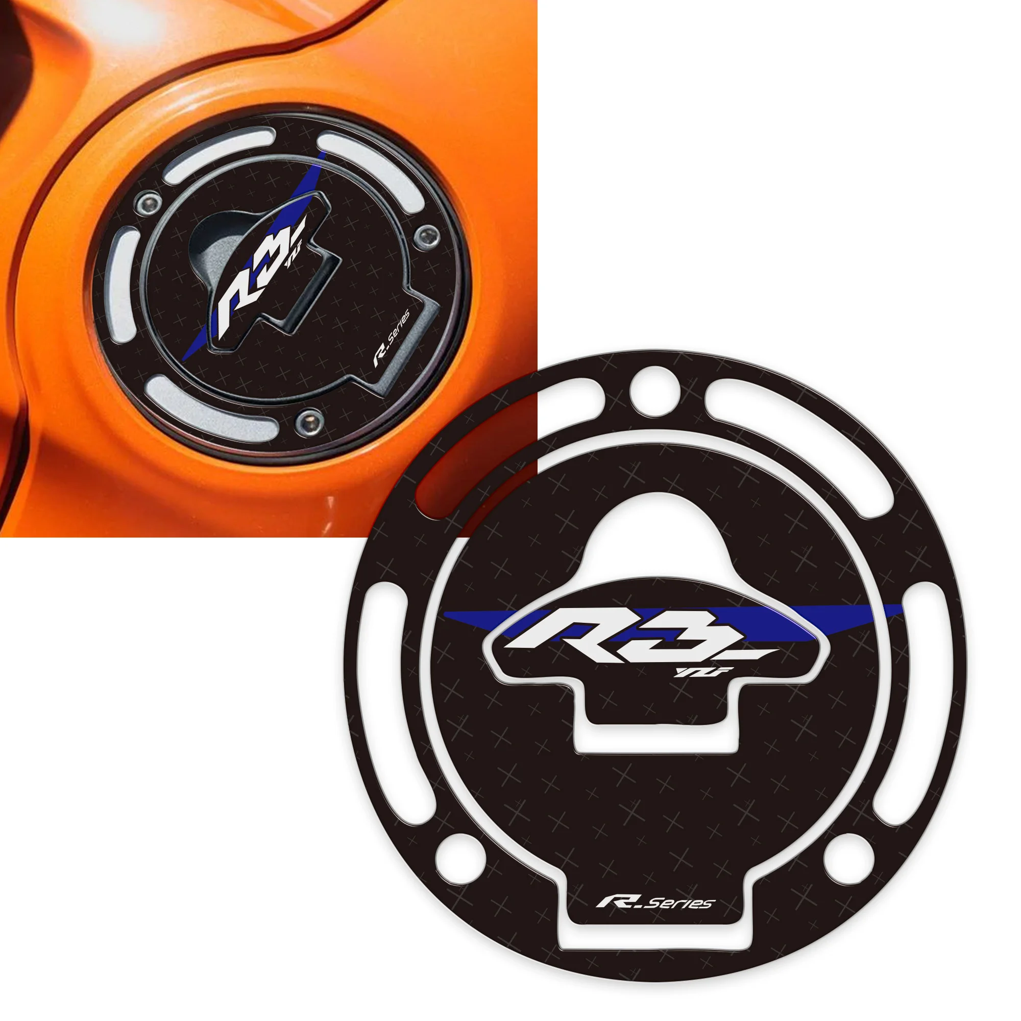 compatible with Yamaha R3 YZF-R3 YZFR3 YZF R3 3D TankPad Cap Grips Gas Fuel Gel Side Protectors for Motorcycle Tank 2019-2025