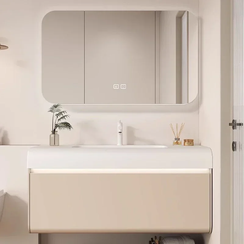 

Modern Shelves Bathroom Vanities Storage With Sink Open Vanity Bathroom Vanities Multifunction Bathroom Fixture Spiegelkast LLBC