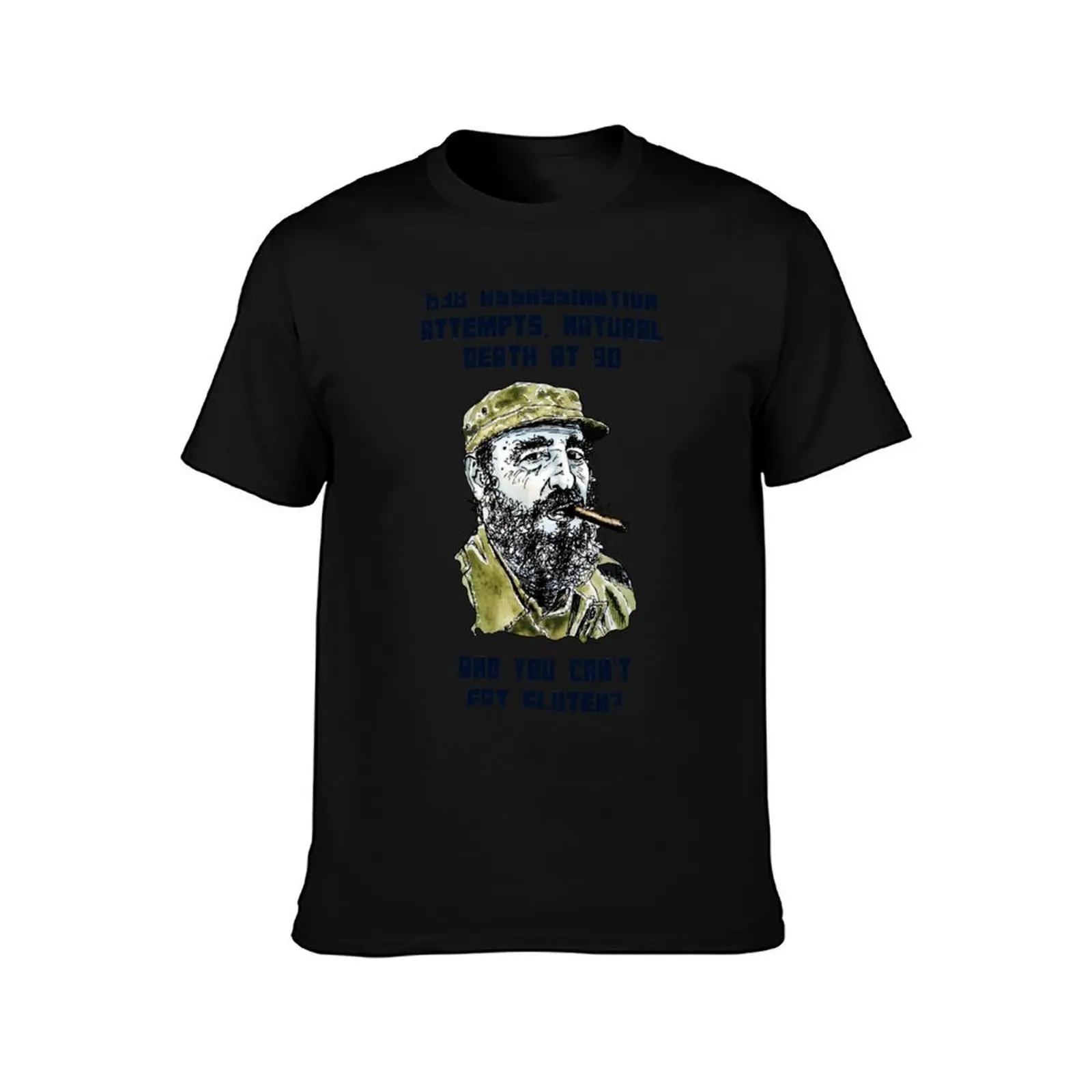 Fidel and gluten T-Shirt, Summer Casual Cotton Tee, Oversized Streetwear Tops, Vintage Graphic Print, Loose Fit Short Sleeve