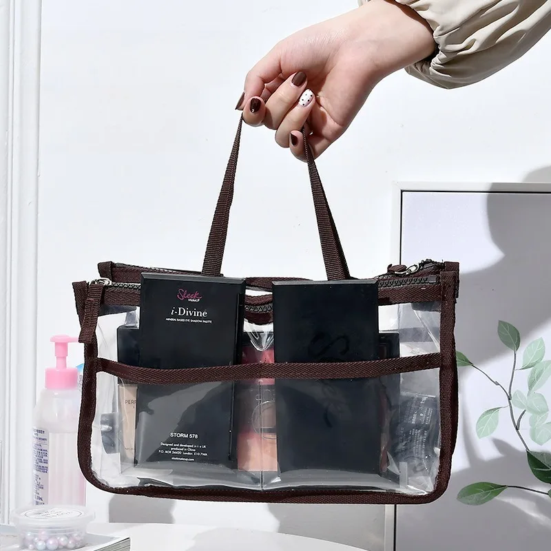 Transparent Handbag Organizers Lightweight Large Capacity Purse Organizer Insert Multi-purpose Portable Storage Bag
