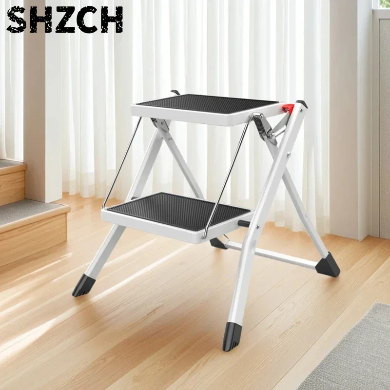 Small Househol Folding Ladder Multifunctional Herringbone Ladder Compact Step Stool Indoor Use Rack