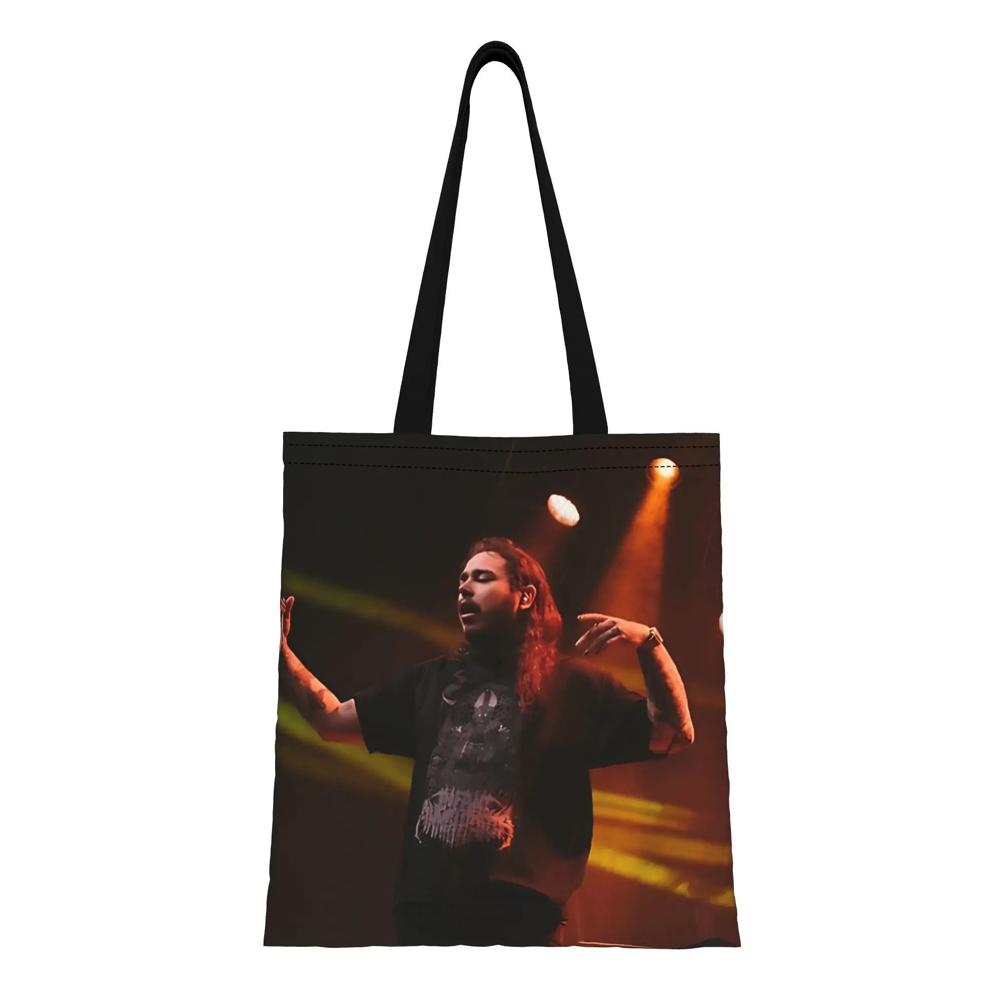 Post Malone rap performer Canvas Woman Tote Bag for Shopping Travel Outdoor Heavy Duty Shoulder Handbag
