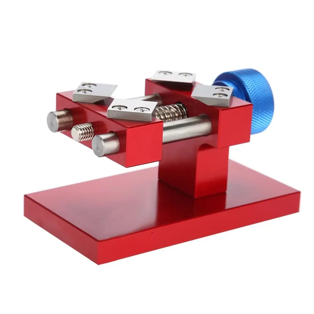 Professional Watch Bezel Opener Removal Tools Workbench Back Case Opener Tool Watch Parts Repair Tool for Watchmaker Red /Silver image 5