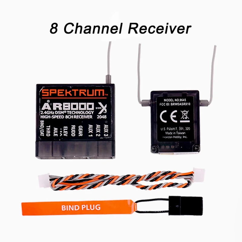 Spektrum AR8000 2.4GHz 8CH Receiver Support DSM2 DSMX W/ Extended Satellite for JR Spektrum DX7s DX8 DX9 Dx18 Transmitter