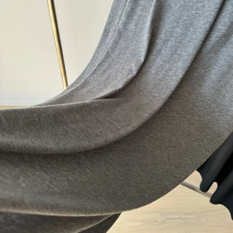 Abito t-shirt in cotone premium di alta qualità Abiti da donna grigi