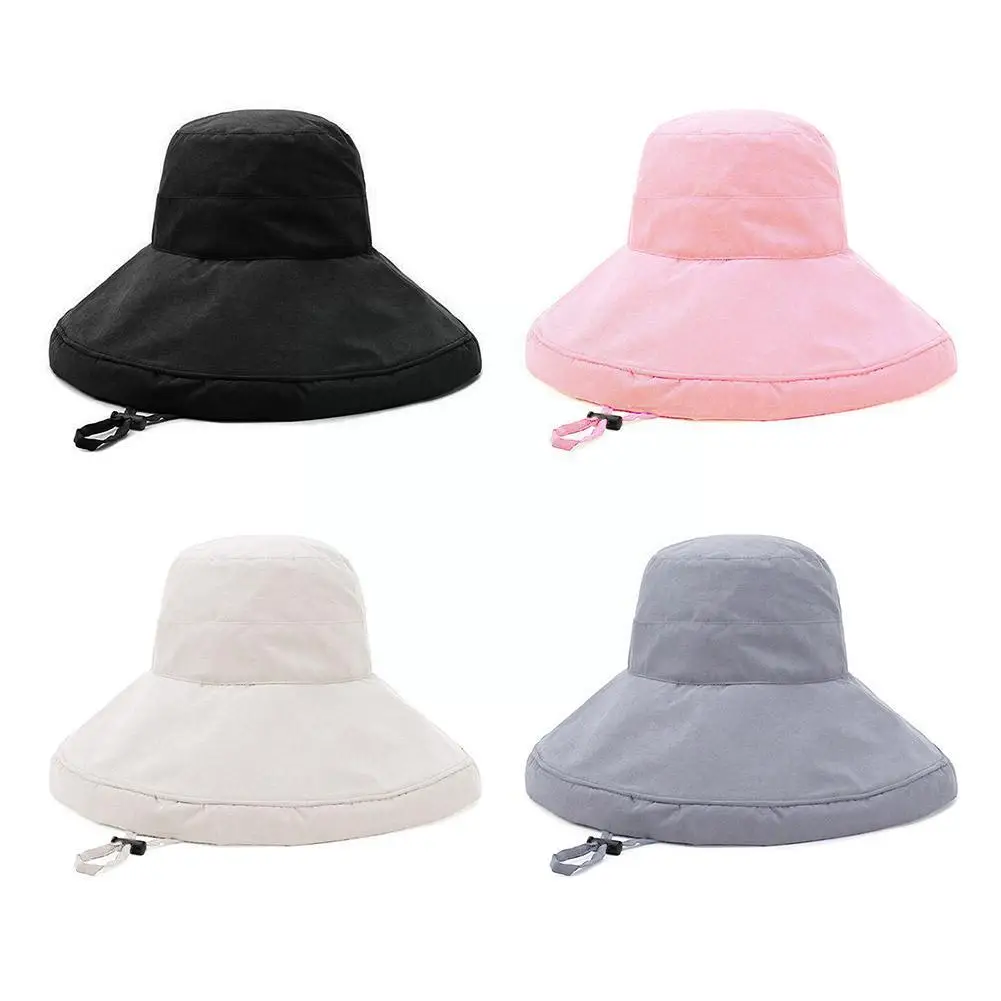 Large Brim Hat Fisherman\'s Hat Women\'s Spring And Summer Hat Sun Bucket Color Solid Hat Sun Visor Foldable Hat Casual Hat T K3T5