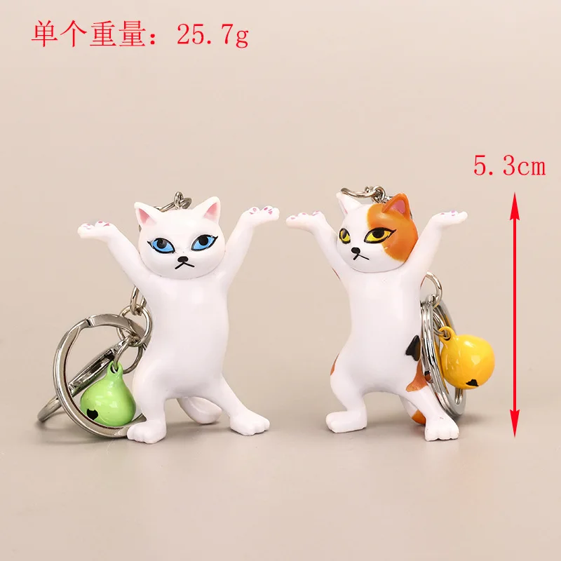 Cartoon Kittens Keychain Cure Animal Key Chain Creative Cat Pendant for Women Car Keyring Purse Bag Accessories Gifts