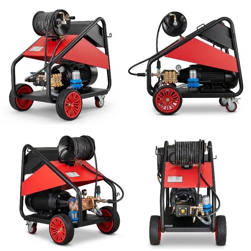 200bar 2900psi Rohrreinigungsmaschine for Power Plant Cooling Tower and 15kw Industrial Pipe Dredging 41L/min Water Jetter Unit