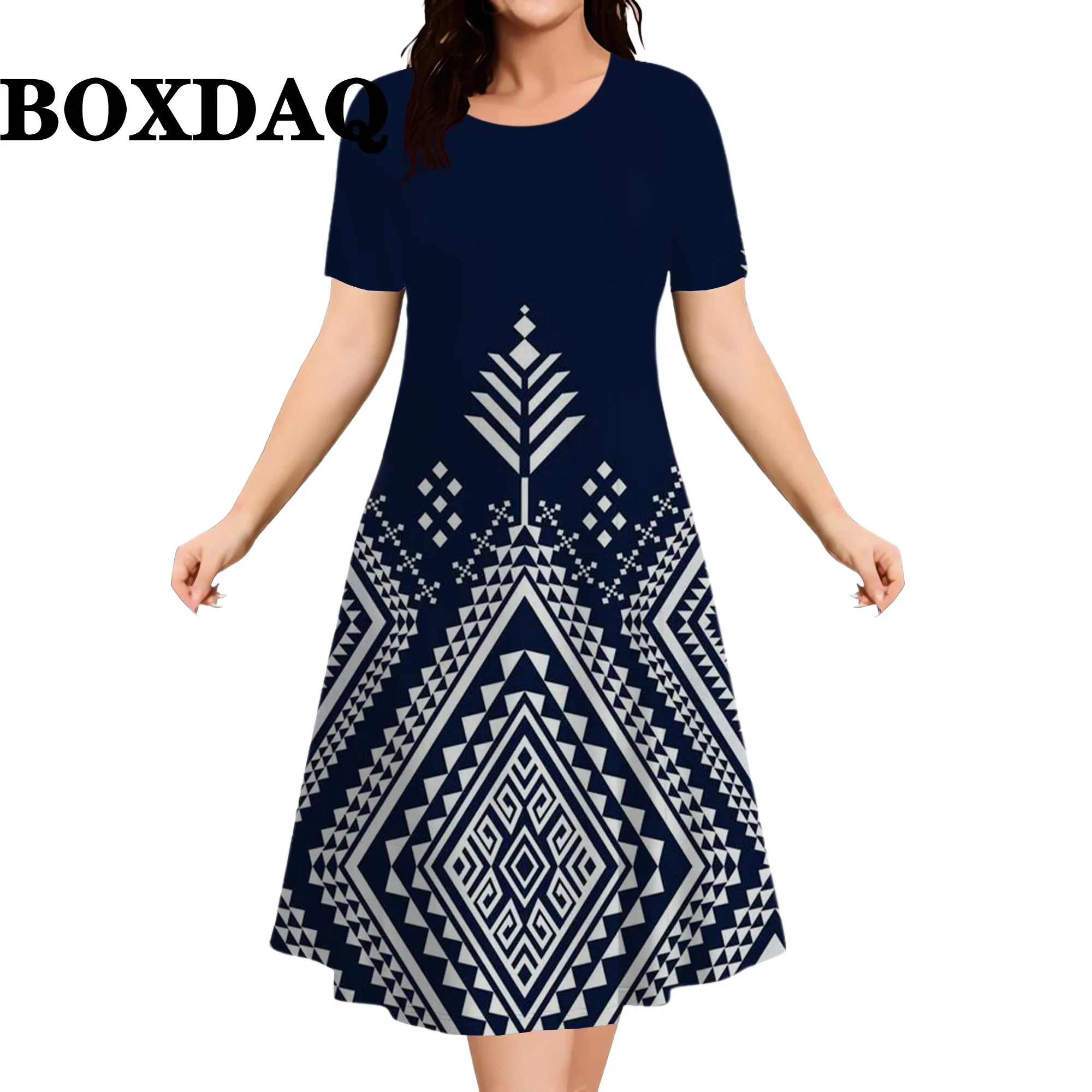 2026 New Floral Graphic Print Women's Dresses Elegant Ladies Summer Dress Casual Retro Plus Size Female Fashion Loose Dress 9XL