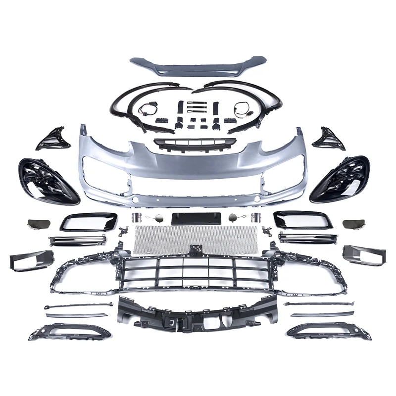 

Turbo Body Kit For Porsche Cayenne 2011 2014 With Matrix Headlight Upgrade Set