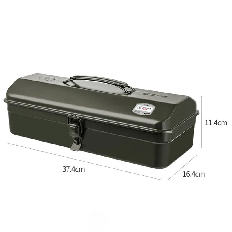 Multifunctional Iron Hard Tool Box Robust Tool Organizer Boxes Household Waterproof Carry Case Repair Tool Hardware Accessories