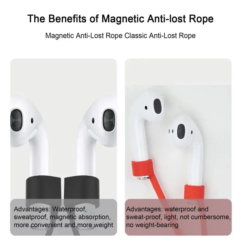 Silicone Magnetic Wireless Earphone Hanging Rope Cable For Apples AirpodsPro2 EarBuds Anti Lost Wireless Headphone Neck String