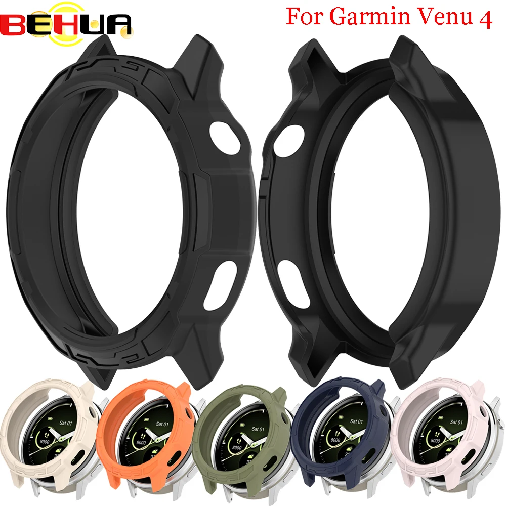 

BEHUA Protector Case Cover For Garmin Venu 4 41mm/45mm Venu4 Protective Shell Anti-scratch Shockproof Frame Bumper Smartwatch