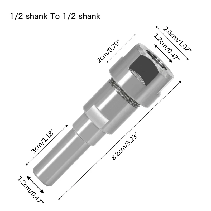 1/4 "8mm 12mm Shank เครื่องตัดไม้ Router Bits Extension Rod ตัดเครื่องแกะสลักเครื่อง Slotting