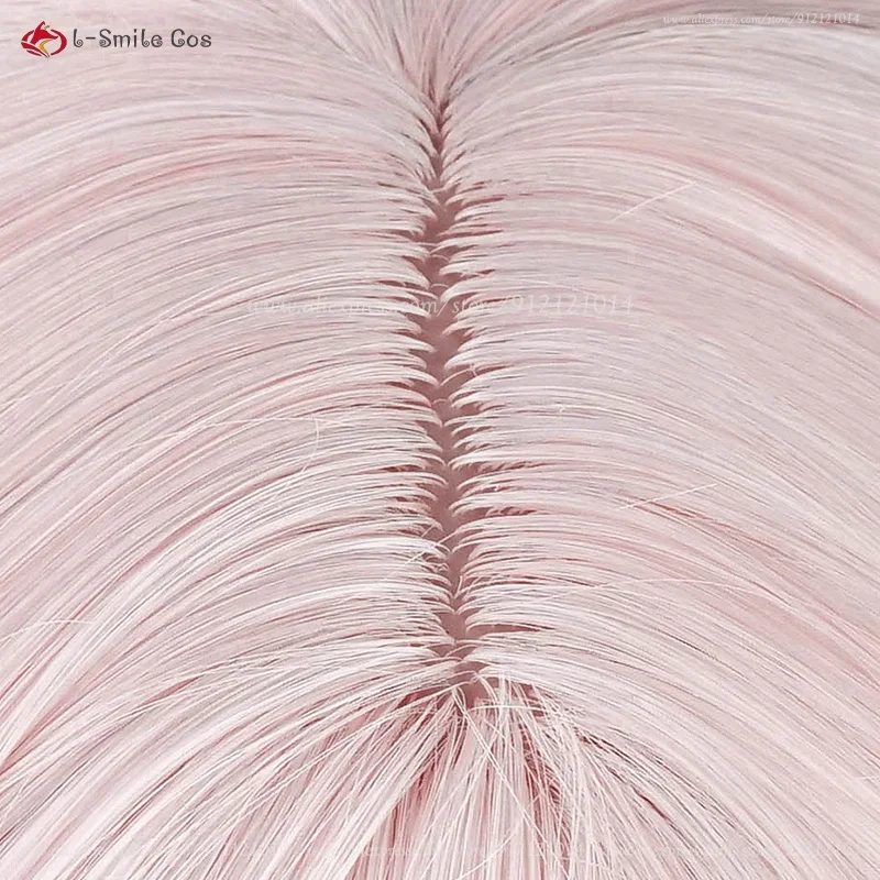 شعر مستعار من Akiyama Mizuki تأثيري مع مشبك ذيل حصان مجعد للنساء ، شعر مستعار Amia ، مقاوم للحرارة ، قبعة شعر اصطناعية ، شعر مستعار أنيمي وردي Mzk