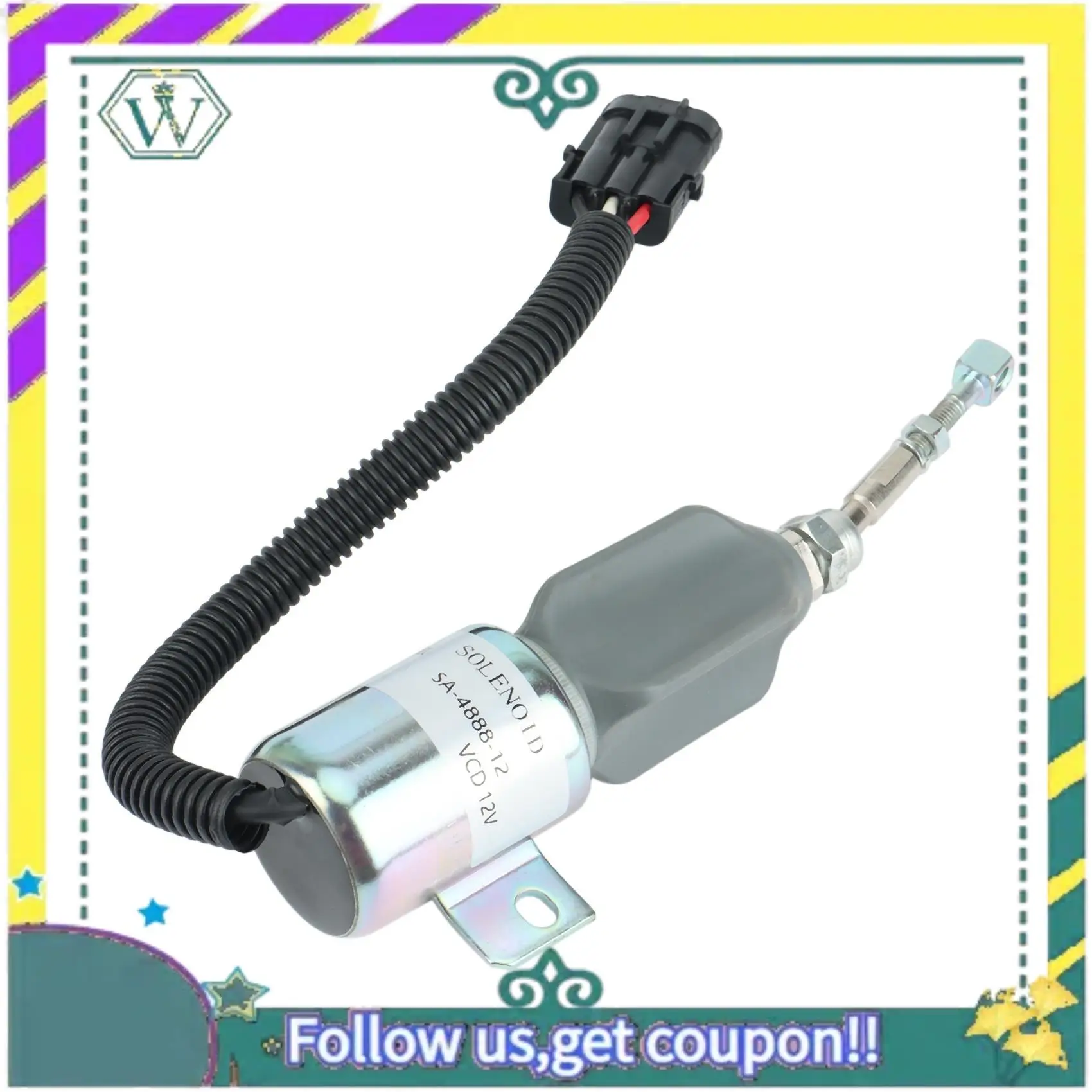 

A82U-Fuel Shutoff Solenoid Stop Solenoid 12V SA-4818-12 SA-4888-12 1752ES-12E7UC3B1S1