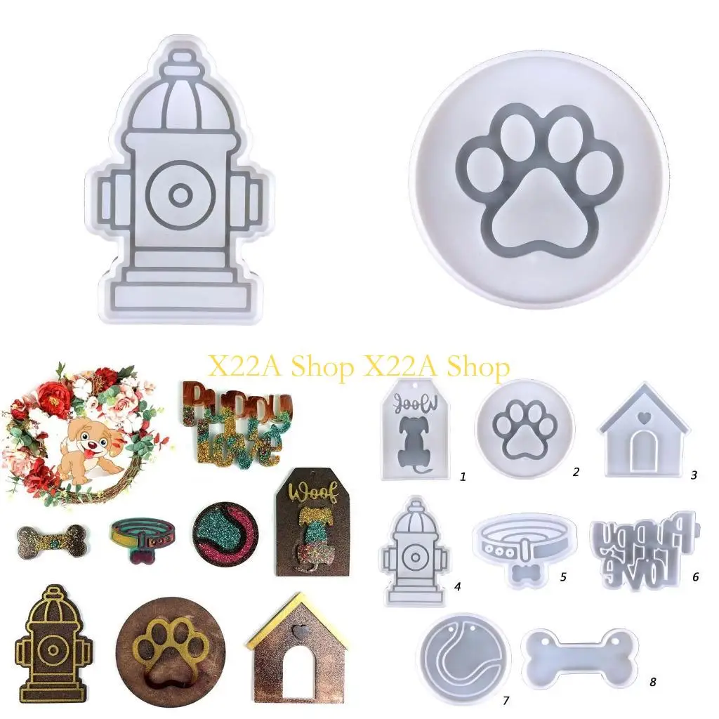 

Unique Pet Nest Decorations Epoxy Resin Mold DIY Crafts Jewelry Casting Tool Keychain Dog Tag Pendant Ornaments Silicone Mould