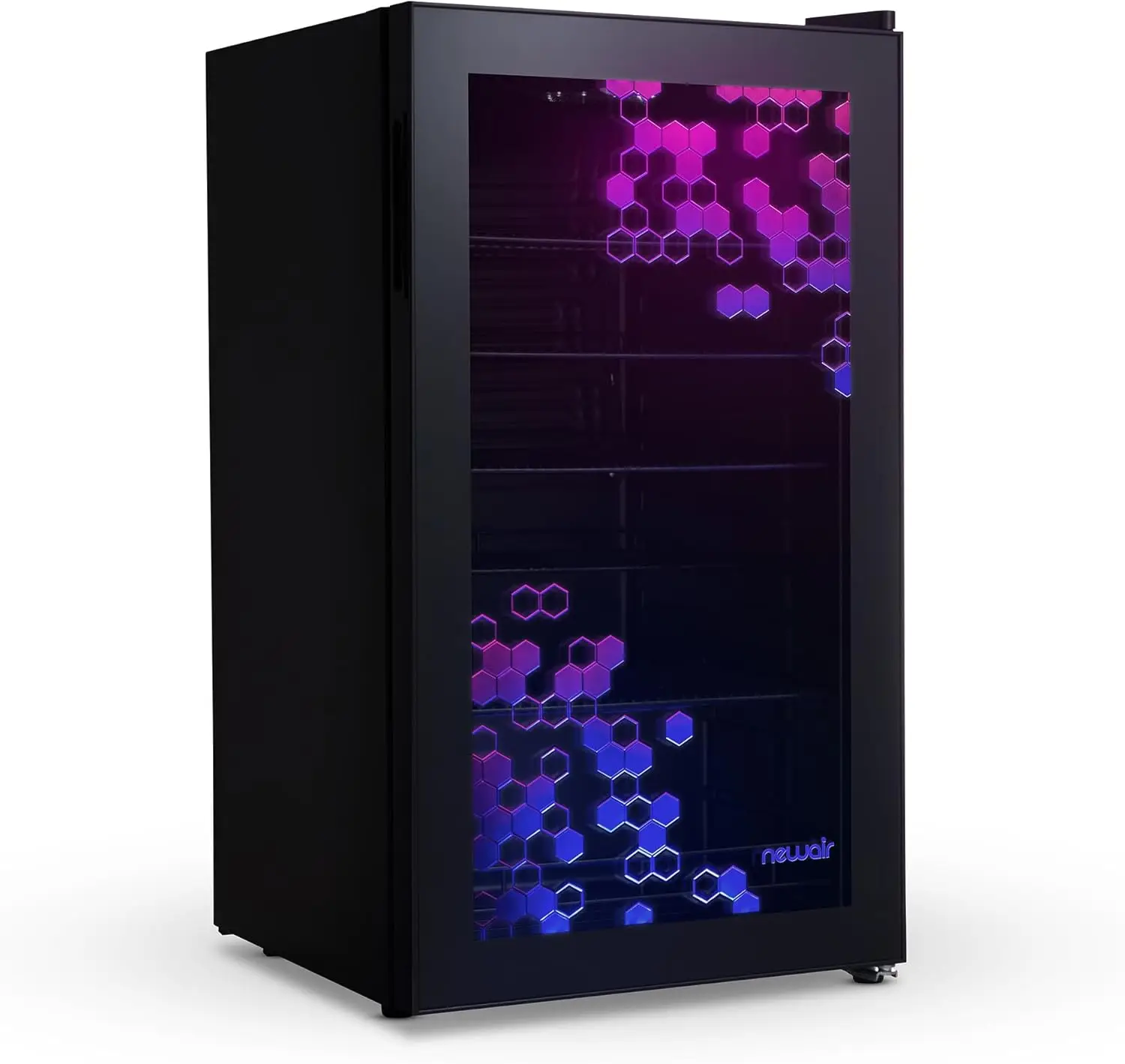 Can Beverage Fridge with LED Color Changing Door | Prismatic Series Beverage Refrigerator with RGB HexaColor LED Ligh