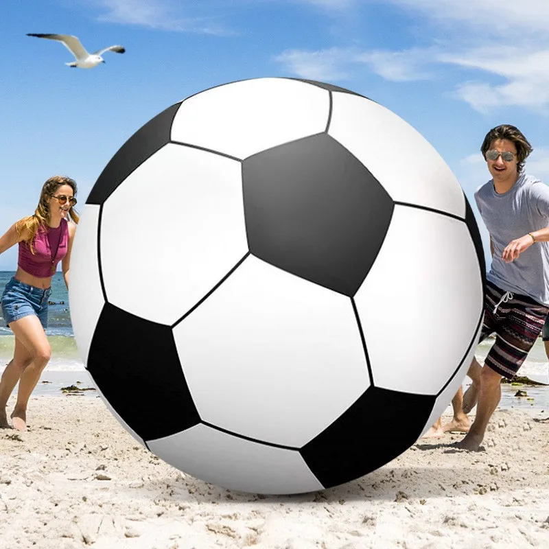 

2m-0.7m Balloon Inflated Large Pvc Soccer Ball, Black And White Beach Ball, Kindergarten Outdoor Beach Ball Toys, Party Props