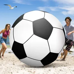 2m-0.7m Balloon Inflated Large Pvc Soccer Ball, Black And White Beach Ball, Kindergarten Outdoor Beach Ball Toys, Party Props