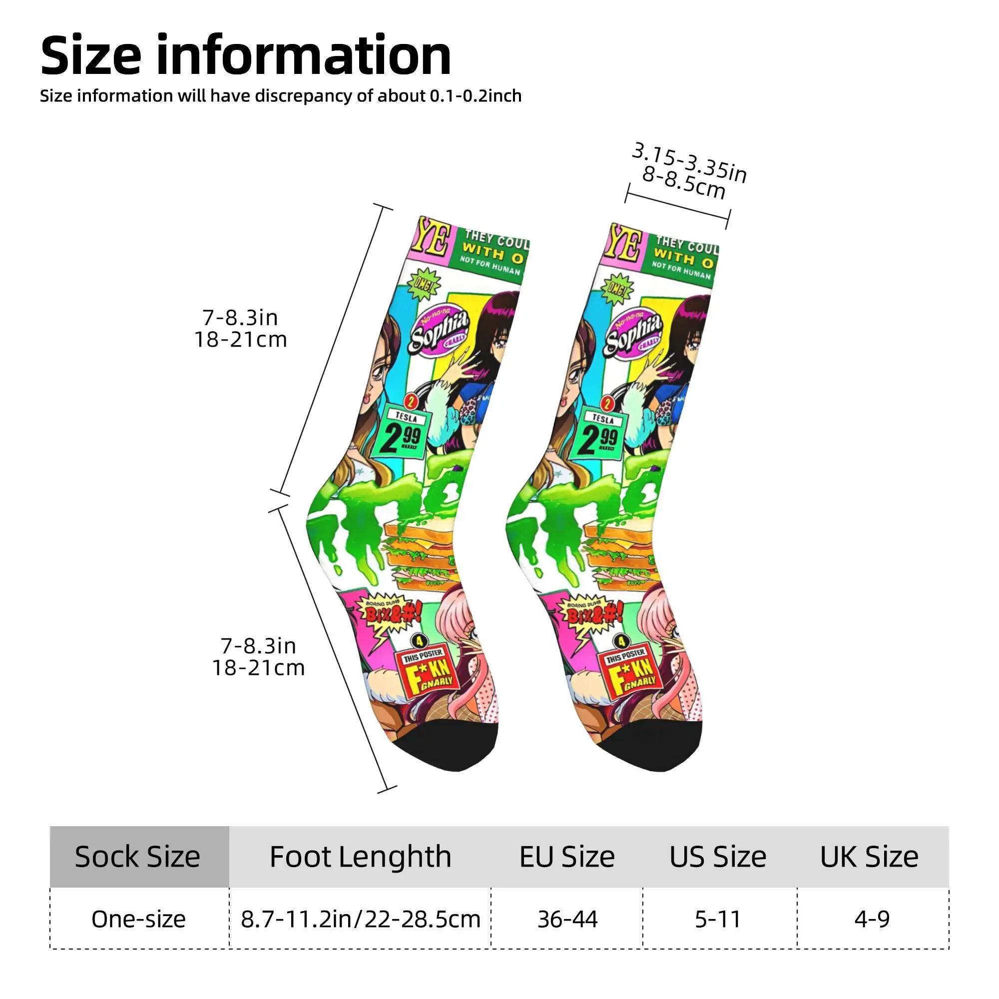 Korean Style KATSEYE Gnarly  Stockings  Novelty Socks Men Soft  Socks Autumn Outdoor Sports Printed Non Slip Socks Gift Idea