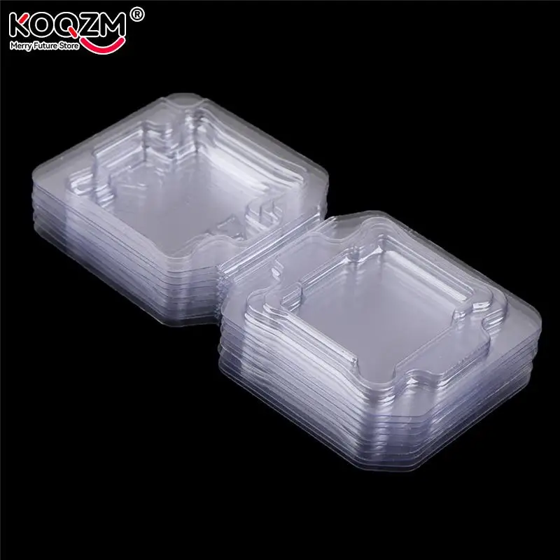 10Pcs CPU Box CPU Plastic Protective Case CPU Clamshell Tray Case Container 1pc CPU Case Holder Tray Box Plastic Protection