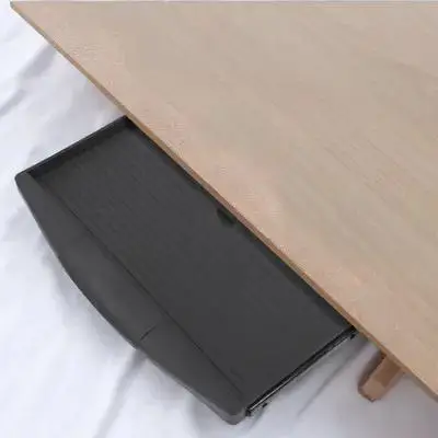 Under Desk Keyboard Tray PP Aluminum Alloy Drawer Style Storage Plate Slide Out Keyboard Storage Organizer Drawer Type Tray