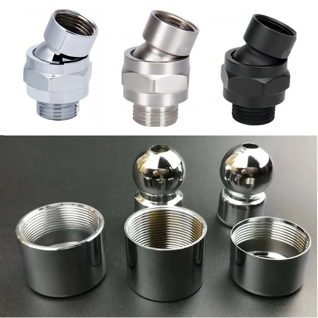 

bathroom shower rod rain shower head connector G1/2 universal ball nut