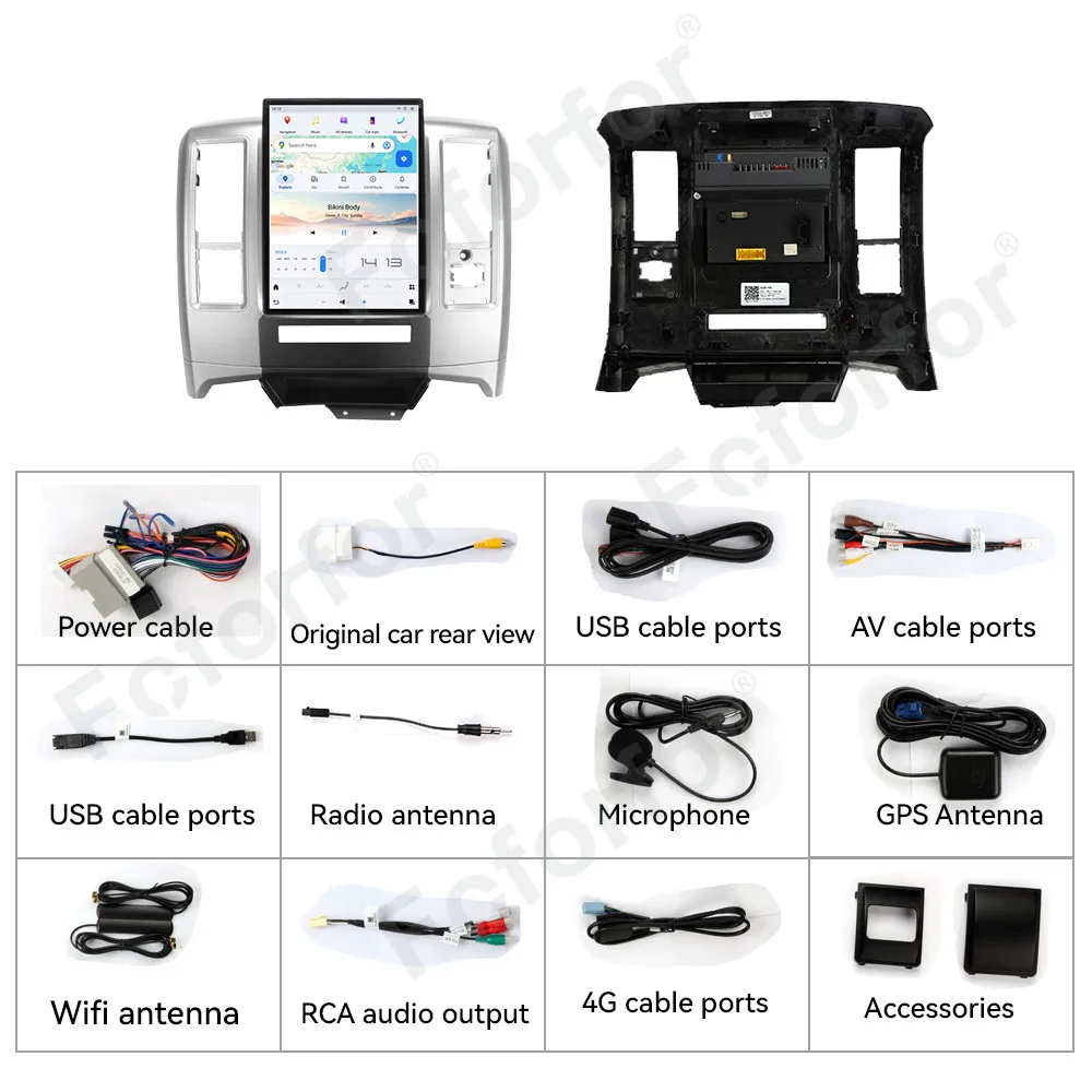 Qualcomm 13.8 Inch For Dodge Ram 2008-2011 Car Radio GPS Navigation CarPlay Android 13.0 HD Screen Multimedia Player Head Unit-